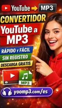 Convertidor de YouTube a MP3 GRATIS ⚡ Rápido y Sin Registro