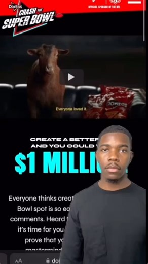 2K views · 16 reactions | Submit your commercials for a chance at winning $1 million and your shot at being in the Super Bowl. Go to DoritosCrash.com to see rules + learn more 螺 #DoritosCrash | Doritos | Facebook