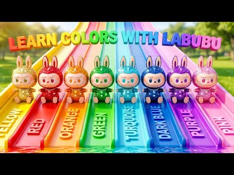 Funny Labubu Learn Colors Video for Kids: Labubu Slide, Splash & Play!