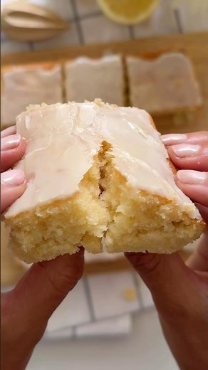 Zesty Lemon Blondies #easyrecipe