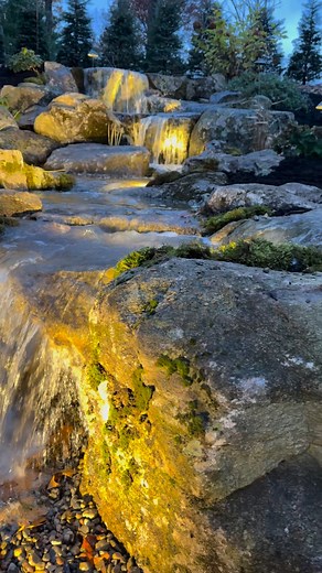 1.2K reactions · 51 shares | Dusk can be magical #deckerspondscapes #ponds #pond #waterfall #family #landscapedesigner #landscapearchitects #saratogahomebuilders #recreationponds #realestate #strength #waterfallsny #engineers #outdoorliving #backyardgoals #waterfeature #gardendesign #outdoorlivingspace #fountain #glensfallsny #swimmingpool #international #recreation ￼ | Decker's Pondscapes | Facebook