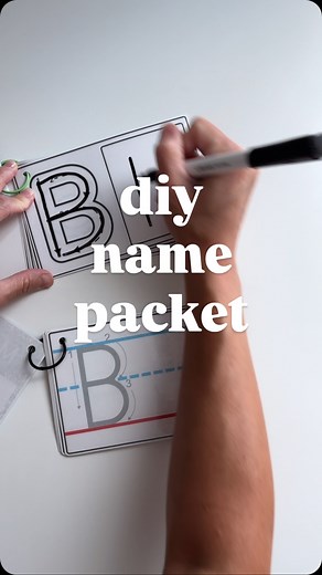 CHRISTINA | cool mom ❌ regular mom🙂 on Instagram: "Comment NAME and I’ll send over the link to the name tag freebie along with the Trace It, Try It cards which are available in ✨ Numbers (free) ✨ Print | Uppercase + Lowercase ✨ Cursive | Uppercase + Lowercase To prep this pack all you need are some staple items! • printer • laminator • glossy lamination sheets • scissors • hole punch • binder ring • dry erase marker Follow @chalkandrocks.edu.mom for ideas on learning through play + living life 