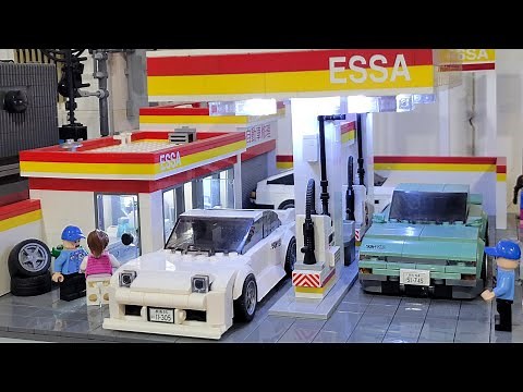 Building a Custom Lego Gas Station for your Initial D Lego City