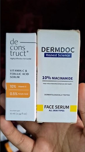 Deconstruct vitamin c serum review | Dermdoc 10% Niacinamide face serum /Review |WHICH SERUM IS BEST