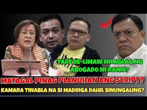 BREAKING NEWS! ABOGADO NI RAMIL NILAGLAG SI DE-LIMAW? MATAGAL NA PINAG PLANUHAN ANG SCRIPT?