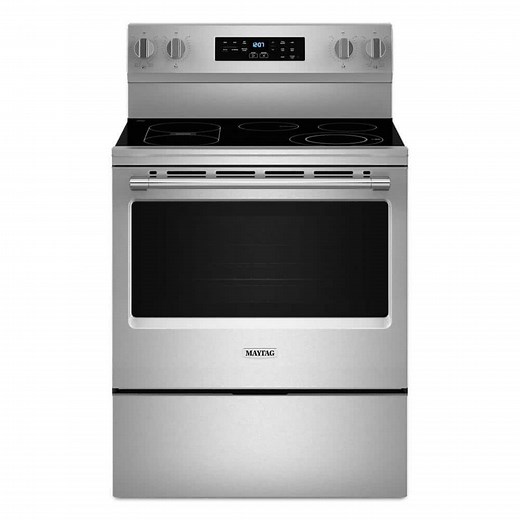 Reviews for Maytag 30 in. 5-Element Freestanding Electric Range in Fingerprint Resistant Stainless Steel with No Preheat Air Fry | Pg 1 - The Home Depot