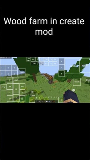 simple wood farm in with create mod#minecraft #mods