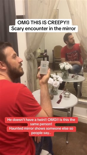 582K views · 829 reactions | MIRRORS ARE EVIL OMG!!  Is this the same person?! Haunted mirror shows someone else so people say. #spooky | Project reveal - Ghosts of Britain | Facebook