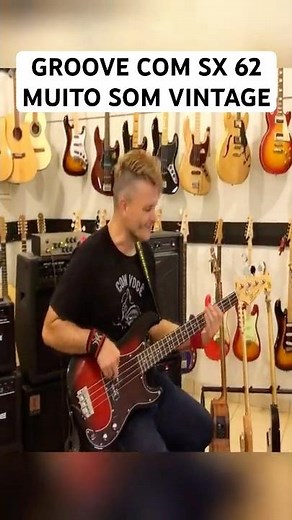 Contrabaixo SX Precision Bass SPB62 Vintage Series - Groove Baixo e Batera