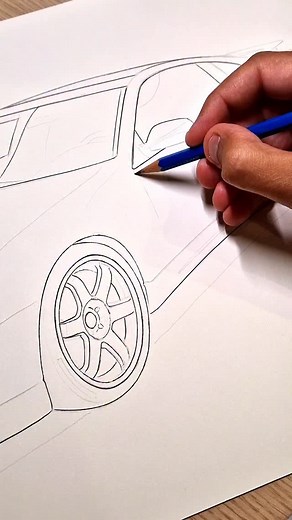 Nissan 300ZX, Perfect stance in this silver color and black wheels! #nissan300zx #300zx #300zxfairladyz #fairlady #nissanz #nissanfanartfriday #skyline #gtr #r34 #r33 #r32 #art #artoftheday #artwork #realism | Car Drawing by Floridi Diego