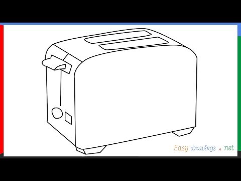 How to draw a Toaster step by step for beginners