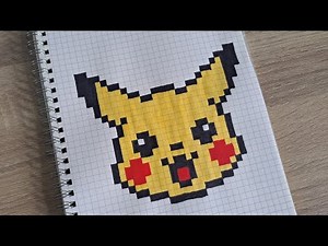 How to draw a pixel art Pikachu