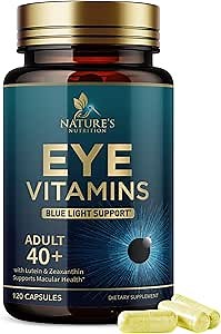 Amazon.com: Eye Vitamins Supplement - Advanced Eye Care Vitamin with Lutein, Zinc, Vitamins C, E, Zeaxanthin & Minerals - Vision Multivitamin for Macular Health & Dry Eyes, Vegan, Bottled in USA - 120 Capsules : Health & Household