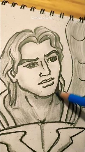 How to draw Archangel Michael from Superbook #christianart #drawing #artchallenge