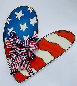 Patriotic Heart, American Flag Decor, USA Door Decor, 4th of July, Patriotic Theme, Red White Blue Decor, Indepence Day, Front Door Decor - Etsy UK