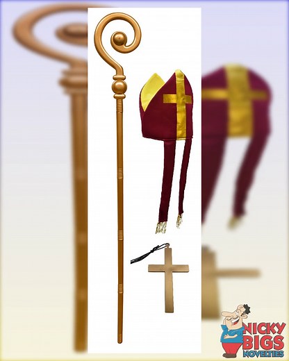 ✨ Elevate your next costume party to heavenly heights! ✨ Transform into a figure of elegance with our Adult Bishop Priest Pope Hat and Gold Crozier Staff Set! 👑 This stunning accessory set, priced at just **$25.50**, adds a touch of divine charm and authority to your outfit. Crafted for comfort and style, you'll feel confident spreading joy and laughter—perfect for Halloween, theme parties, or cosplay! 🎉 Don't miss out—add this heavenly ensemble to your cart before it disappears! 🛒💨 #Costume
