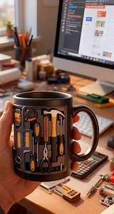 🔧 Mechanic Toolbox Mug – Sip Like a Pro! Your morning coffee just got a whole lot handier. This hyper-realistic tool kit mug brings DIY vibes to your desk, workshop, or garage – because every project deserves a proper brew. | Laughterupon