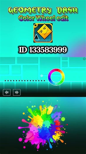 Color Wheel edit in Geometry Dash #geometrydash #robtop