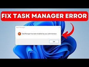 Fix Task Manager Has Been Disabled by Your Administrator ✔️ Task Manager Disabled