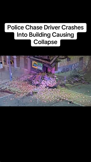 Police Chase: Driver Crashes Into Building