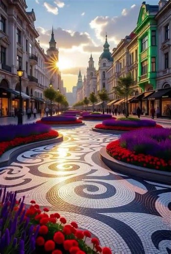 Beautiful Animated Sun Set scene#fashion #animation #love