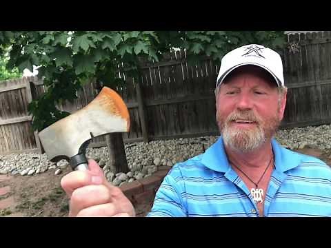 How to Sharpen a Hatchet with a Rock