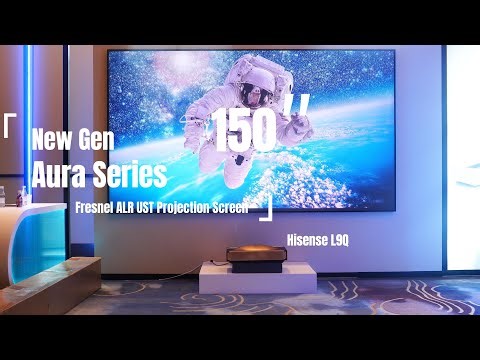 【FSCREEN】Aura Series New Gen 150" Fresnel ALR UST Screen | Paired with Hisense L9G Laser TV
