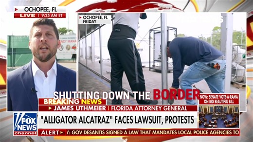 135K views · 4.4K reactions | "These are sham lawsuits." Florida Attorney General AG James Uthmeier says his office will fight the lawsuits challenging the development of Florida's new migrant facility, "Alligator Alcatraz." | Fox News | Facebook
