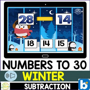 Winter Subtraction | MATH Boom ™ Cards