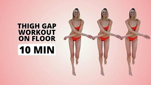 Thigh Gap Workout On Floor Lean Slim Legs 10 Minutes / Nina Dapper