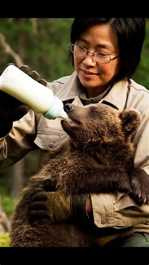 Bear Cub Found Alone — Rescue Worker Feeds Bottle