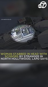40K views · 563 reactions | Shocking video: A woman had a near-death experience when she was stabbed in the head with a pair of scissors by a stranger in North Hollywood earlier this week. Los Angeles police say the man's scissor was lodged in the victim's skull and narrowly missed her brain. https://abc7.la/3EXZsGf | ABC7 | Facebook
