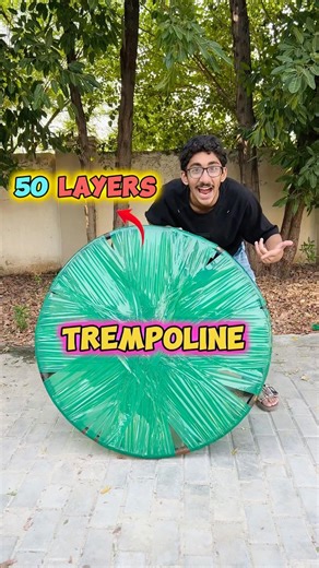 How Many duct tape layers to make a Trempoline??🤔