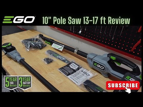 EGO Pole Saw 10 inch Carbon Fiber Adjustable 13-17ft Review Saw PS1000 #lowesfinds #lowespartner
