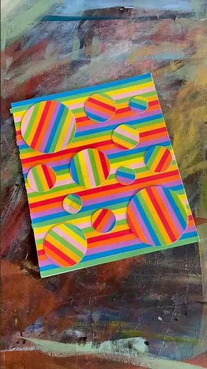 Create Easy Op Art Collage with Paper Strips: Step-by-Step Tutorial