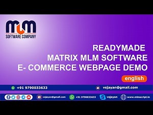 Matrix Ecommerce MLM Software Webpage Demo - Explanation in English