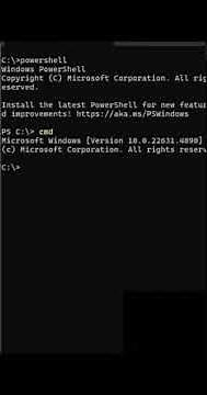 1 Minute IT Quickly switch from command prompt to PowerShell and back again #shorts