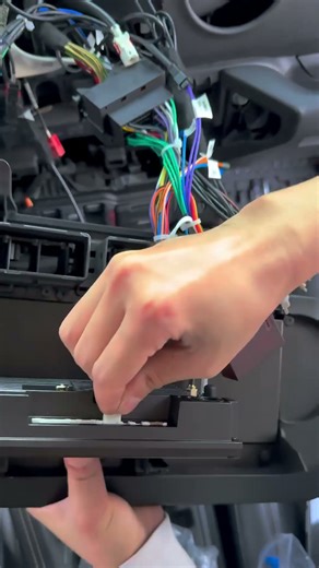 Jeep Wrangler modified with a 15-inch in-car high-definition display#jeepwrangler