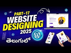 Elementor Tutorials Part-9 | Wordpress Website Design Tutorials in Telugu Part 17 #webdesigner