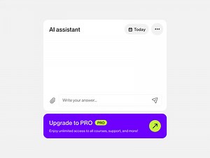 AI assistant widget - UI animation