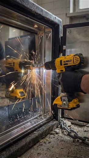 Breaking Open a Hidden Wall Safe Full of Cash