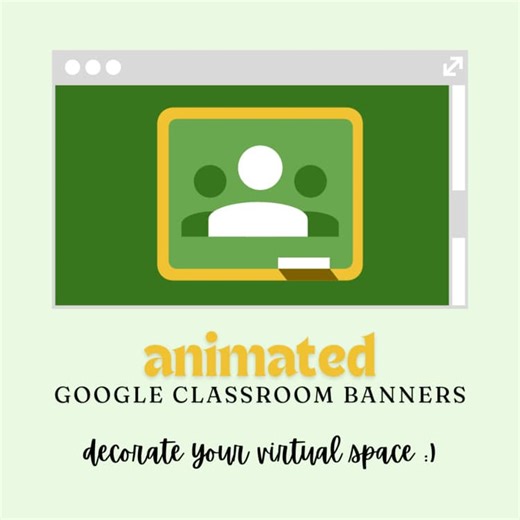 Crayons Animated Google Classroom Banner Header