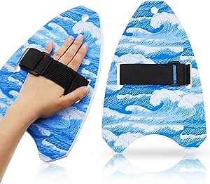 Amazon.com : 2 Pcs 11" Pocket Surfer Hand Body Board Portable Body Surfing Handboard Lightweight Body Board for Beach Kids Soft Bodyboard with Adjustable Strap for Beach Surfing Kids Teens Adults : Sports & Outdoors