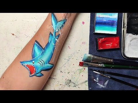 Shark 🦈 Face Painting Tutorial
