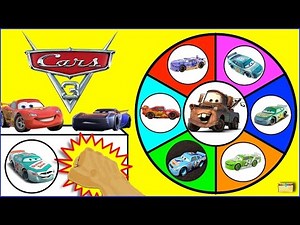 CARS 3 TOYS Spinning Wheel Game | Movie Cars 3 Surprise Toys w/ Lightning McQueen