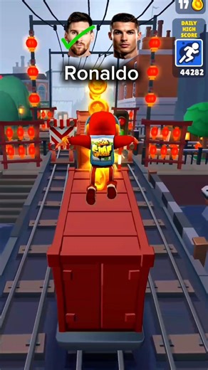 Messi vs Ronaldo in Subway Surfers ⚡ GOAT Battle Who Wins? #shorts #shortsfeed #subwaysurfers #viral