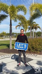 Let’s Hear It, Palm Beach Gardens!🌴 We’ll be at the North County District Park until 6:30 p.m., ready to listen to your concerns and story ideas. See you soon! | WPTV