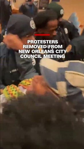 Protesters removed from New Orleans City Council meeting
