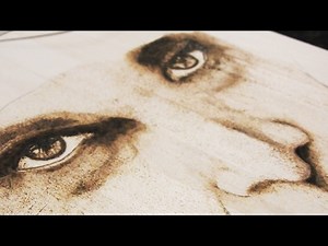 Pyrography Portrait Wood Burning Tutorial: Part 8 - 10x Speed w/narration