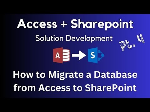 How to migrate an Access database to SharePoint